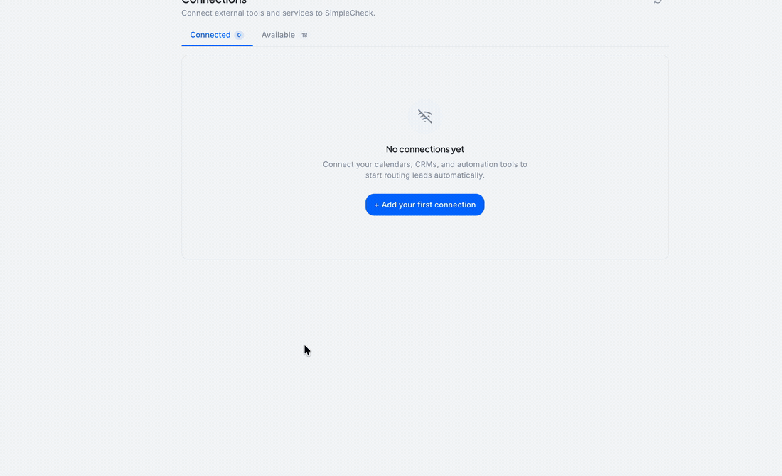 Connections catalog consolidating CRM calendars and automation